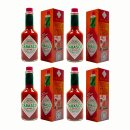 Food-United Tabasco Pepper Sauce So&szlig;e 4 Glasflaschen 350ml original