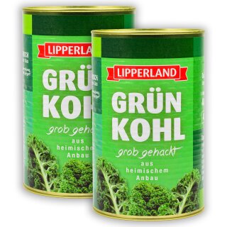 Food-United GR&Uuml;NKOHL handverlesen vegan 2x Konserve F&uuml;llm 4KG ATG 2,8KG