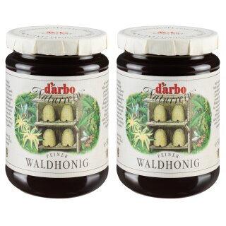 DARBO WALD- und BL&Uuml;TEN-HONIG naturbelassen 2x 500g Glas