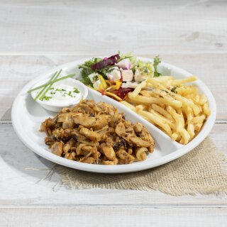 1000 Stück Pommes Frites Spitztüten 100gr. Pergament Ersatz, mit Druck